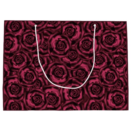 Burgund-Rose Große Geschenktüte (Rückseite)