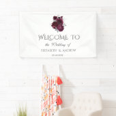Burgund-Rose Hochzeit Banner (Insitu)