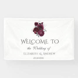Burgund-Rose Hochzeit Banner