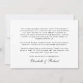 Burgund-Rose Hochzeit Dankeskarte (Rückseite)