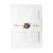Burgund Rose Hochzeit Einladung Belly Bands Einladungsbanderole (Vorderseite Beispiel)