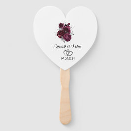 Burgund-Rose Hochzeit Fächer