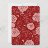 Burgund Rose Hochzeitseinladung Einladung (Rückseite)