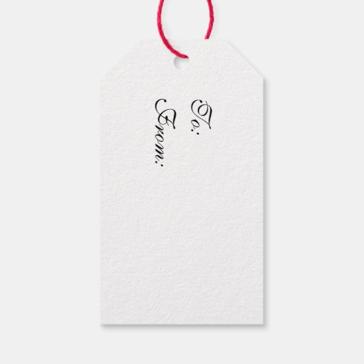 Burgund-Rose, Kiefer, Heilige Weihnachtsblume Geschenkanhänger (Rückseite)