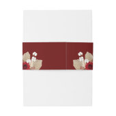 Burgund-Rose mit Pine Cone Hochzeit Einladungsbanderole (Rückseitenbeispiel)