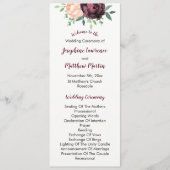 Burgund Rose Peach Peony Weddings Programme (Vorderseite)