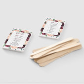 Burgund Rose Peony Wedding Programme Fächer (Non-assembled)