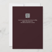 Burgund Rose Print oder digitale Hochzeitseinladun Einladung (Rückseite)