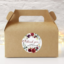 Burgund-Rose-Rundaufkleber