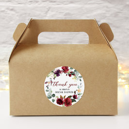 Burgund-Rose-Rundaufkleber Runder Aufkleber