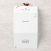 Burgund-Rose und Pampas-Gras - alles in einer einz All In One Einladung (Außenbereich)