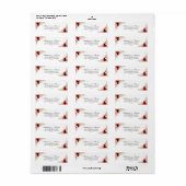 Burgund-Rose und Pampas-Gras-Rücksendeadresse (Vorne)