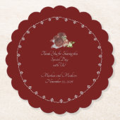 Burgund-Rose Untersetzer (Vorderseite)