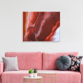 Burgund Rost Wirbel flüssige Marmorkunst Leinwanddruck (Insitu (Wohnzimmer))