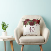 Burgund Rot Rose 40. Hochzeitstag Kissen (Stuhl )