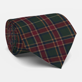 Burgund-Rot Waldgrün Navy Heritage Tartan Krawatte