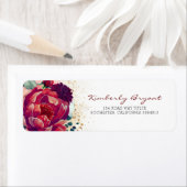 Burgund Rote Blume und Gold Glitzer Elegante (Insitu)