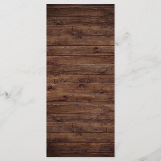 Burgund Rote Romantische Rose Rustikale Holzhochze Programm (Rückseite)