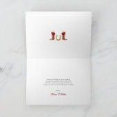 Burgund Rote Rosen Elegante Charro Western Spanisc Dankeskarte (Innenseite)