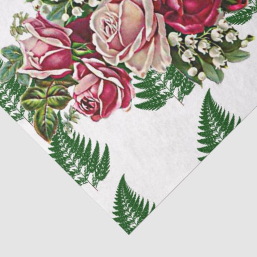 Burgund Rote Rustikale Rose Blumenlandhochzeit Seidenpapier (Ausschnitt)