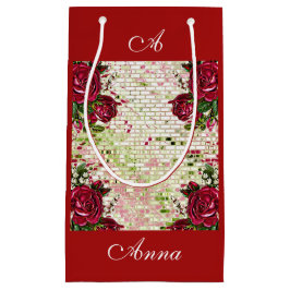 Burgund Rote Rustikale Rose Elegantes Land Kleine Geschenktüte