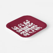 Burgund Roter Deko Pappteller (Gewinkelt)