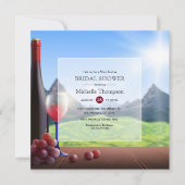 Burgund Roter Wein Degustation Brautparty Einladung (Vorderseite)