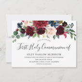 Burgund Roter Wein Einladung zur Heiligen Kommune (Vorderseite)