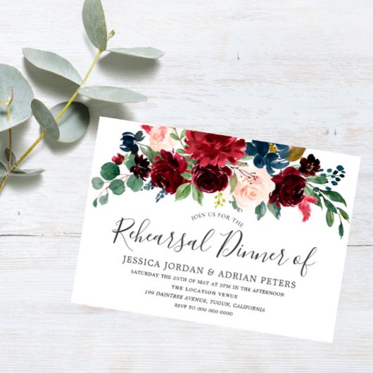 Burgund Roter Wein Modernes Probe Abendessen einla Einladung