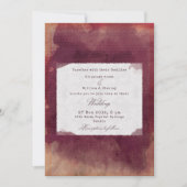 Burgund Roter Wein Rustikale Vintage Weinberge Hoc Einladung (Vorderseite)