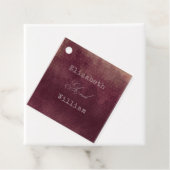 Burgund Roter Wein Wasserfall Herbsthochzeit Geschenkanhänger (Beispiel)