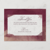 Burgund Roter Wein Wasserfarbe Rustikale Hochzeit  Begleitkarte (Vorderseite)