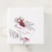 Burgund Rustikale Blumengier Danke für Ihre Hochze Geschenkanhänger (Beispiel)