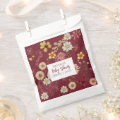 Burgund rustikale bohische Wildblume Geschenktütchen (Ausgeschnitten)