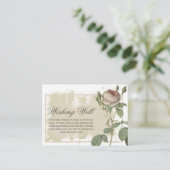 Burgund Rustikale Flora Moderne Wunschhochzeit Begleitkarte (Stehend Vorderseite)