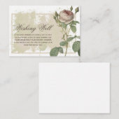 Burgund Rustikale Flora Moderne Wunschhochzeit Begleitkarte (Vorne/Hinten)