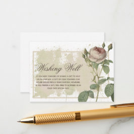 Burgund Rustikale Flora Moderne Wunschhochzeit Begleitkarte