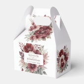 Burgund Rustikale Hochzeit im Herbst Geschenkschachtel (Vorderseite)