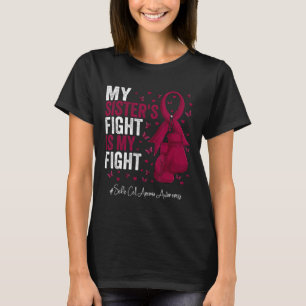 Burgund Schwanzkranke Anämie Bewusstsein T-Shirt
