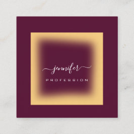 Burgund Senf. Makeup Artist White Social Media Quadratische Visitenkarte