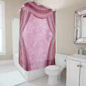 Burgund Sheer Pink Glitzer Glam Duschvorhang (Beispiel)