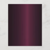 Burgund Silber Blumenzettel Einladung zur Hochzeit Flyer (Hinten)