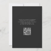 Burgund Silver Agate QR Code 50. Geburtstag Einladung (Rückseite)