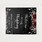 Burgund Silver Eukalyptus Willkommen bei unserer H Wandteppich (Vorderseite (Horizontal))