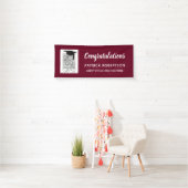 Burgund & Silver GRAD | Eigene Farbe | Abschluss Banner (Insitu)