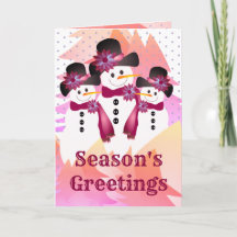 Burgund Snowman mit Polka Docks