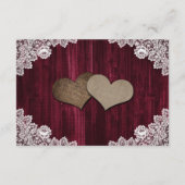 Burgund Sonnenblume Wedding Hotel Unterkunft Begleitkarte (Rückseite)