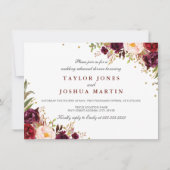 Burgund Sparkle Probe Abendessen Einladung (Vorderseite)