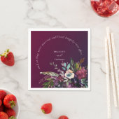 Burgund Splendor glücklich je nach Pflaumenhochzei Serviette (Beispiel)