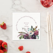 Burgund Splendor glücklich je nach weißer Hochzeit Serviette (Beispiel)